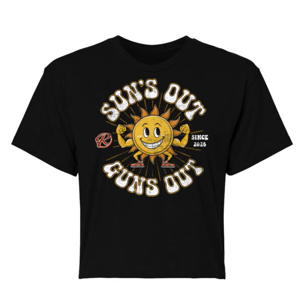 SUNS OUT GUNS OUT - WOMEN'S CROP T-SHIRT- $2KU63Z$ Thumbnail